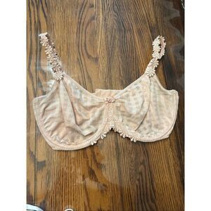 Marie Jo Avero Pink Gingham Unpadded Daisy Straps Underwire T-shirt Bra Size 40E